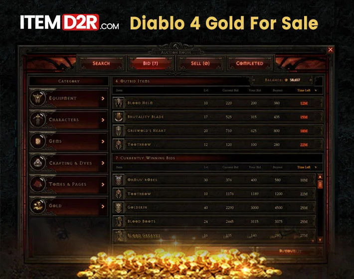 Diablo 4 Items and Gold For Sale