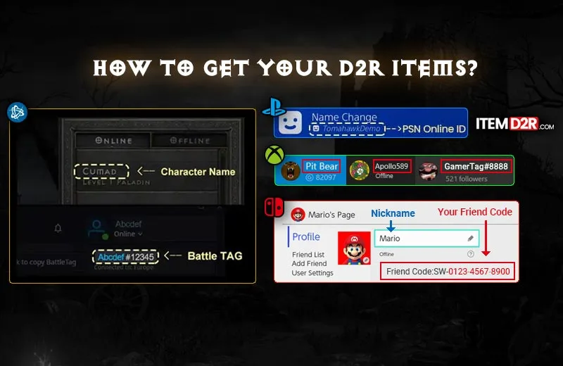 How to get your D2R items?