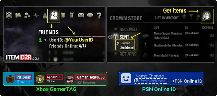 How to get your ESO items and gold?