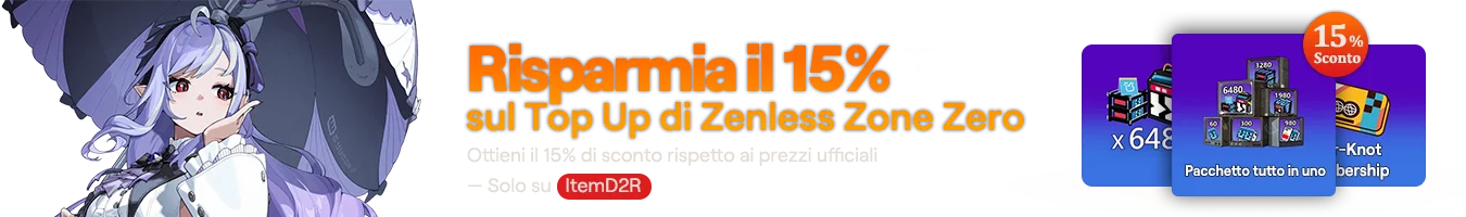 RISPARMIA il 15% sulla ricarica ZZZ
